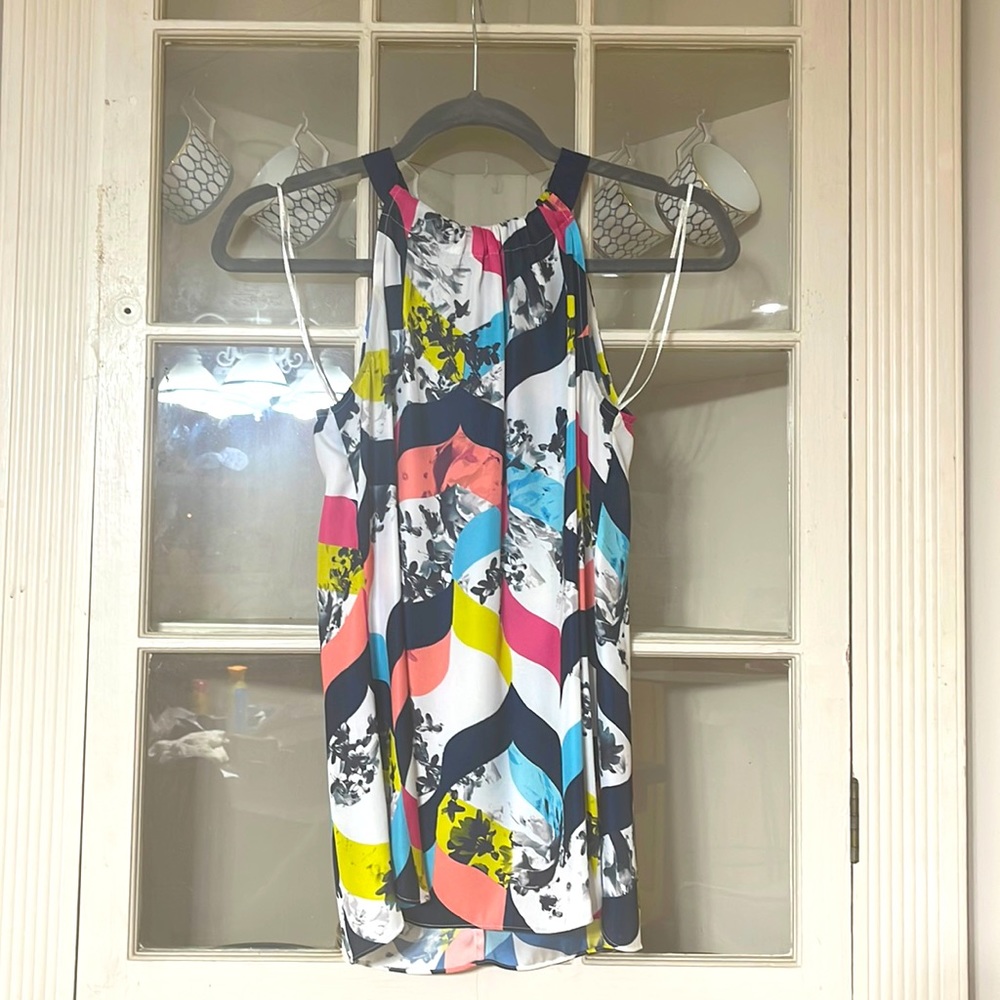 Colorful drawneck tank. Perfect for the summer heat!